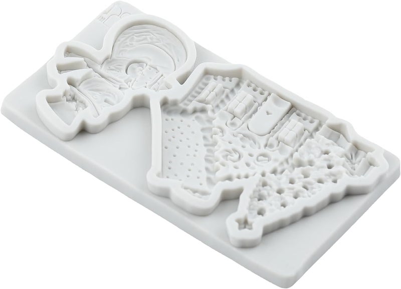 TAOXIBEI Christmas Polymer Clay Mold Christmas House Snowman Silicone Molds for DIY Crafts Epoxy Resin Casting Air Dry Polymer Clay Plaster Jewelry Making - Image 5